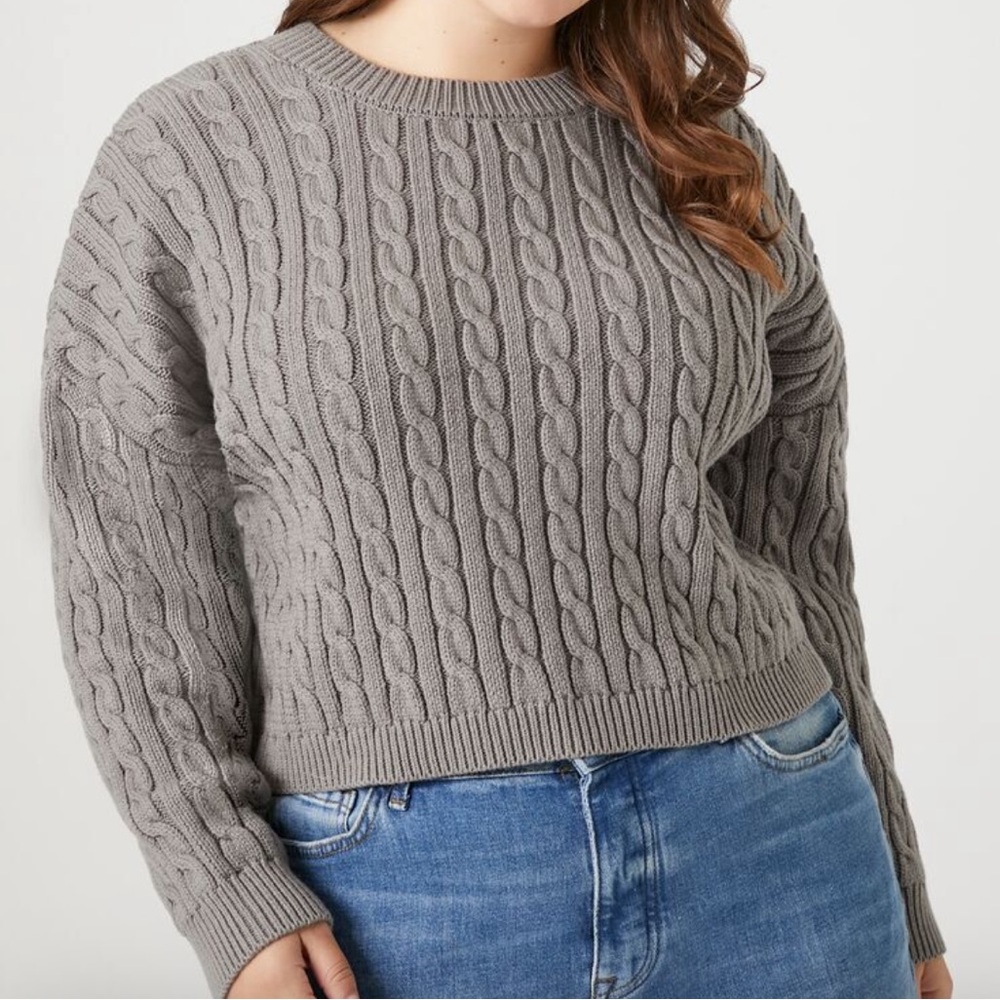 Forever 21 + Cable Knit Sweater Plus Size